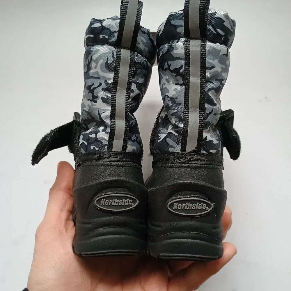 Northside 3M Thinsulate Black Camouflage Insulated Winter Snow Boot Boys 6 NEW